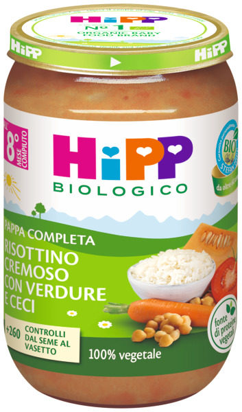 HIPP RISOTTINO CREMOSO VERDURE CECI 220 G - maxifarmacia.it