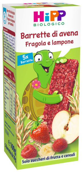 HIPP BARRETTA AVENA FRAGOLA LAMPONE 5 PEZZI DA 20 G - maxifarmacia.it