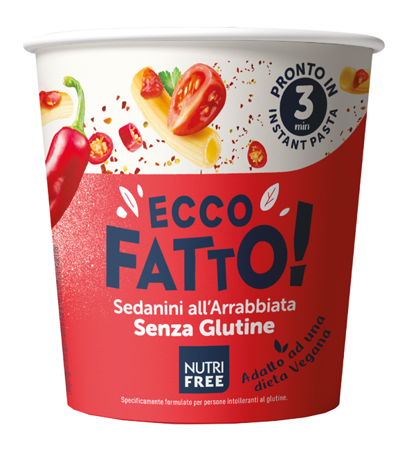 NUTRIFREE ECCO FATTO SEDANINI ALL'ARRABBIATA 70 G - maxifarmacia.it