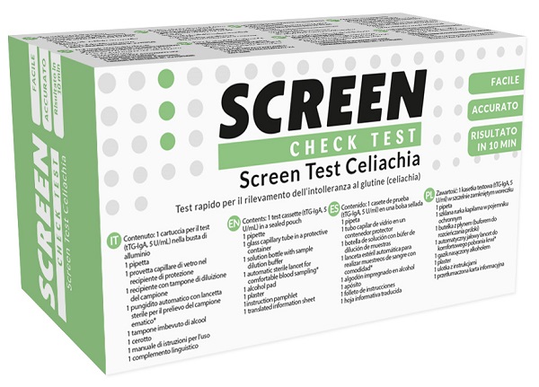 SCREEN TEST RAPIDO SCREEN TEST CELIACHIA PER RILEVAZIONE INTOLLERANZA GLUTINE 1 PEZZO - maxifarmacia.it