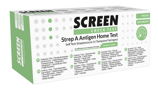 STREP A ANTIGEN HOME TEST DETERMINAZIONE QUALITATIVA ANTIGENI STREPTOCOCCO A DA TAMPONE FARINGEO 1 PEZZO - maxifarmacia.it