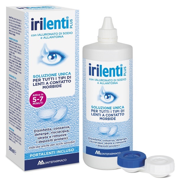 SOLUZIONE UNICA PER LENTI A CONTATTO IRILENTI 360 ML + PORTALENTI - maxifarmacia.it