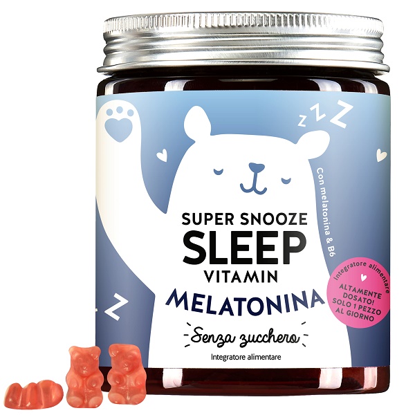 SUPER SNOOZE SLEEP VITAMIN WITH MELATONIN SUGARFREE 45 CARAMELLE GOMMOSE - maxifarmacia.it