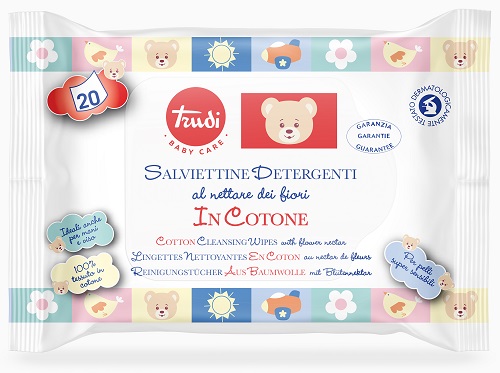 TRUDI BABY CARE SALVIETTE COTONE 20 PEZZI - maxifarmacia.it