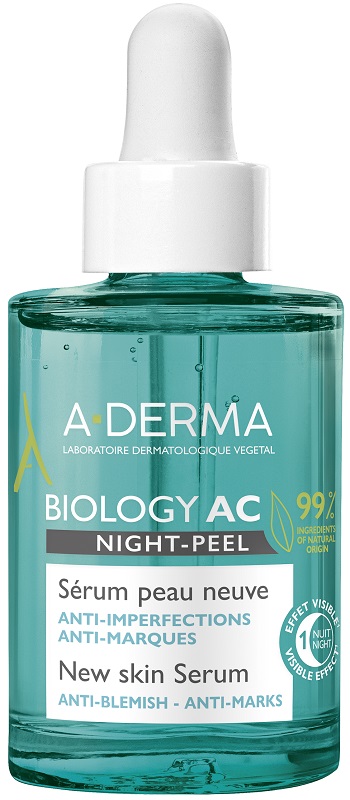 ADERMA BIOLOGY AC SIERO NIGHT PEEL 30 ML - maxifarmacia.it