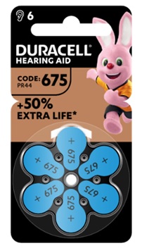 DURACELL EASY TAB 675 BLU BATTERIA PER APPARECCHIO ACUSTICO 6 PEZZI - maxifarmacia.it