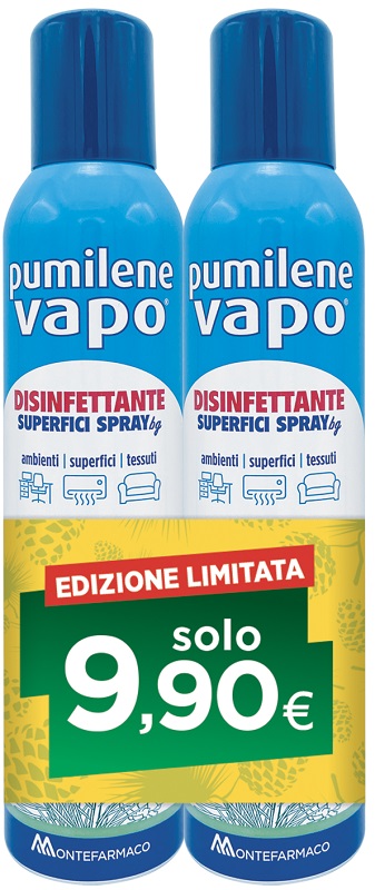 PUMILENE VAPO DISINFETTANTE 2 BOMBOLETTE X 250 ML - maxifarmacia.it