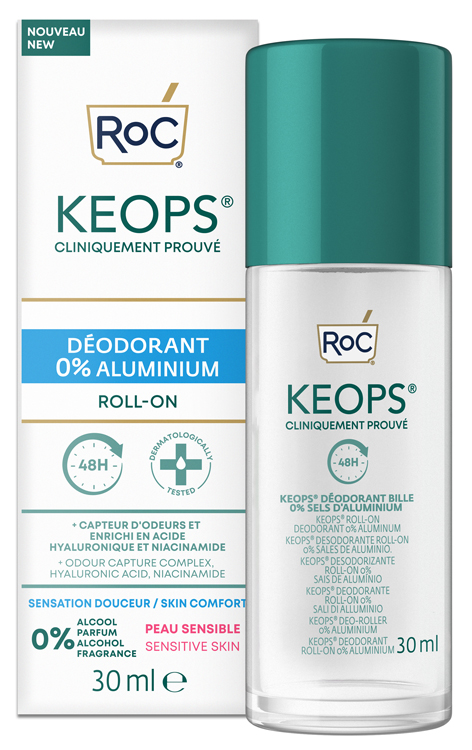 ROC KEOPS DEODORANT ROLL ON 0% ALUMINIUM 30 ML - maxifarmacia.it