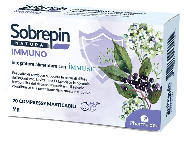 SOBREPIN NATURA IMMUNO 20 COMPRESSE MASTICABILI - maxifarmacia.it
