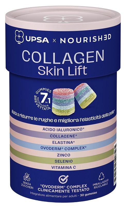 UPSA X NOURISHED COLLAGEN SKIN LIFT 30 GUMMIES SENZA ZUCCHERI - maxifarmacia.it