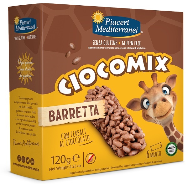 PIACERI MEDITERRANEI CIOCOMIX BARRETTA 6 PEZZI DA 20 G - maxifarmacia.it