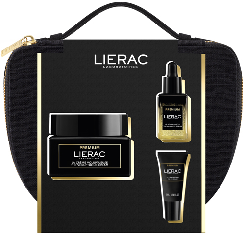 LIERAC TROUSSE NATALE PREMIUM VOLUPTUEUSE 50 ML + MINI SIERO 13 ML + MINI CONTORNO OCCHI 5 ML 2024 - maxifarmacia.it