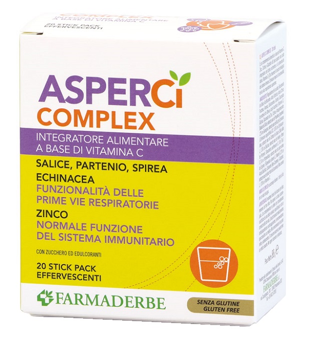 ASPER CI COMPLEX 20 STICK PACK EFFERVESCENTI 4,4 G - maxifarmacia.it