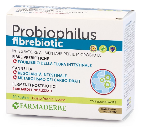 ROBIOPHILUS FIBREBIOTIC 20 BUSTINE 5 G - maxifarmacia.it