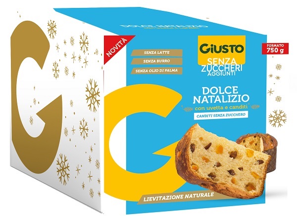 GIUSTO SENZA ZUCCHERO DOLCE NATALIZIO PANETTONE 750 G - maxifarmacia.it