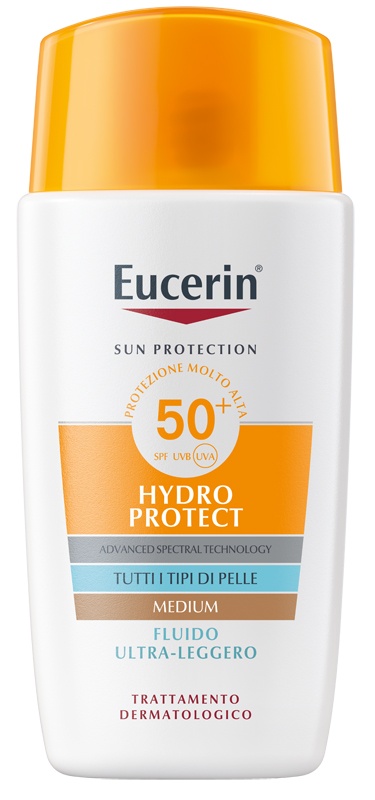 EUCERIN SUN FLUIDO ULTRA LEGGERO TINTED SPF50+ 50 ML - maxifarmacia.it