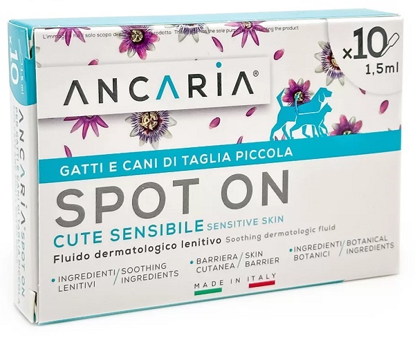 ANCARIA SPOT-ON GATTI E CANI TAGLIA PICCOLA 10 PIPETTE X 1,5ML - maxifarmacia.it