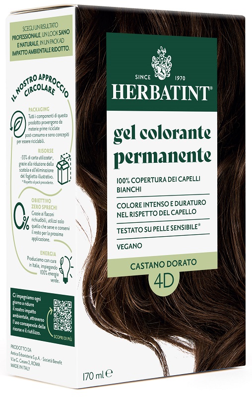 HERBATINT 4D CASTANO DORATO 170 ML - maxifarmacia.it