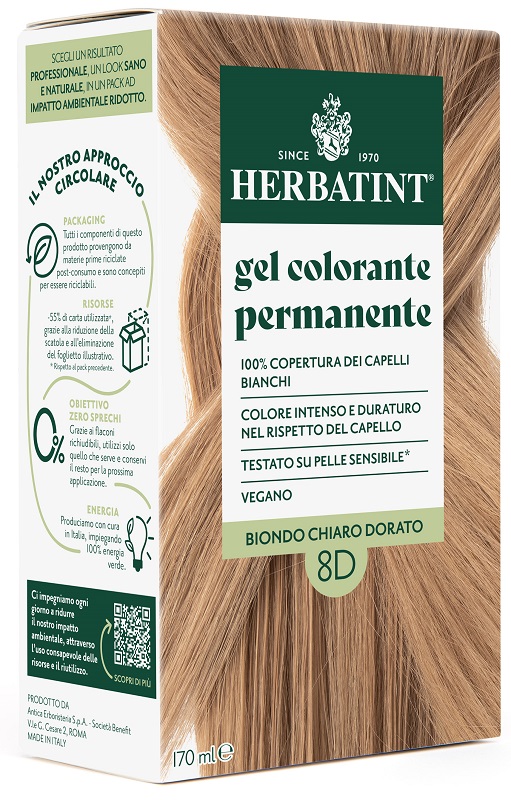 HERBATINT 8D BIONDO CHIARO DORATO 170 ML - maxifarmacia.it