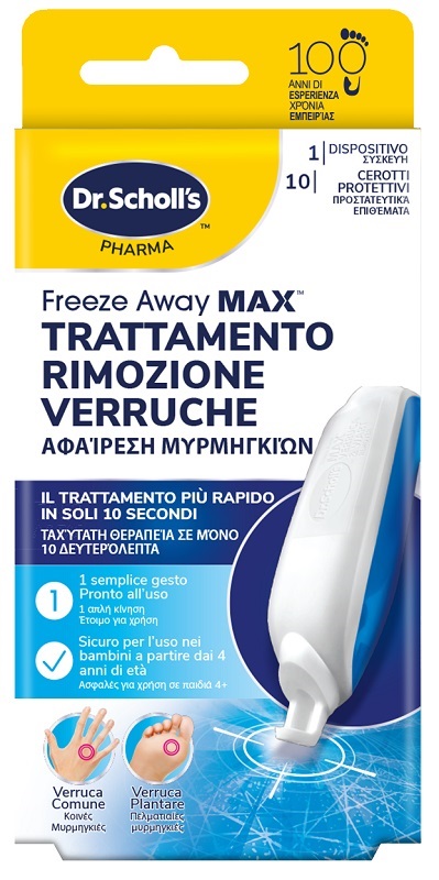 TRATTAMENTO RIMOZIONE VERRUCHE SCHOLL FREEZE AWAY MAX - maxifarmacia.it