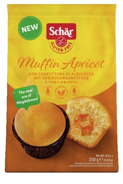 SCHAR MUFFIN APRICOT 5 PEZZI DA 50 G - maxifarmacia.it