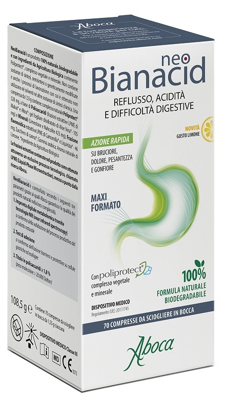 NEOBIANACID 70 COMPRESSE GUSTO LIMONE - maxifarmacia.it
