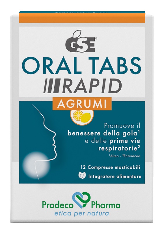 GSE ORAL TABS RAPID AGRUMI 12 COMPRESSE MASTICABILI - maxifarmacia.it