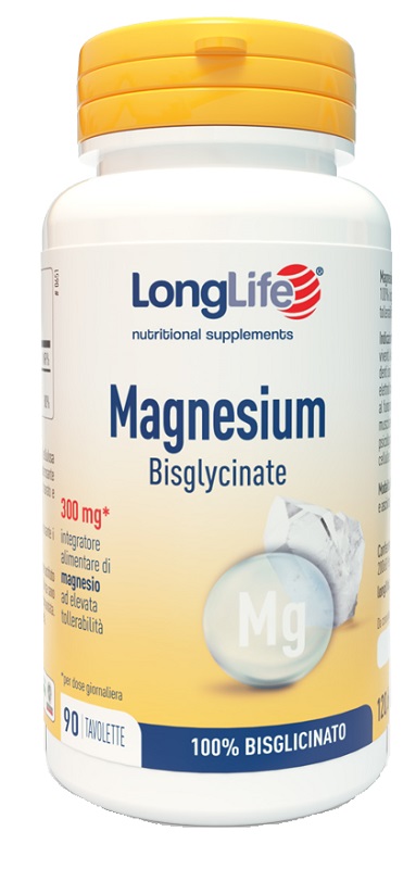 LONGLIFE MAGNESIUM BISGLYCINATE 90 TAVOLETTE SENZA GLUTINE - maxifarmacia.it