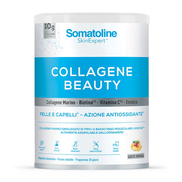 SOMATOLINE COLLAGENE BEAUTY 10G TROPICAL 198 G SENZA GLUTINE SENZA LATTOSIO - maxifarmacia.it