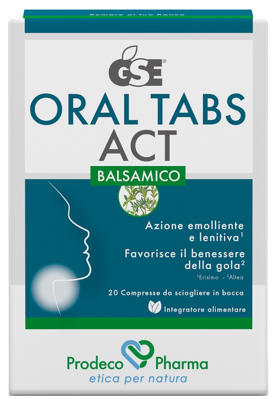 GSE ORAL TABS ACTS BALSAMICO 20 COMPRESSE OROSOLUBILI CON EDULCORANTE SENZA GLUTINE - maxifarmacia.it
