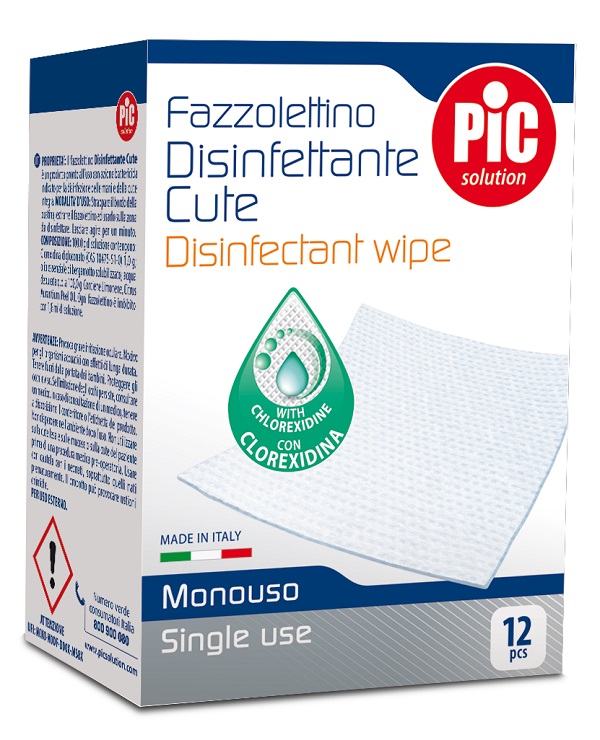 PIC SOLUTION FAZZOLETTINO DISINFETTANTE CUTE 12 PEZZI - maxifarmacia.it