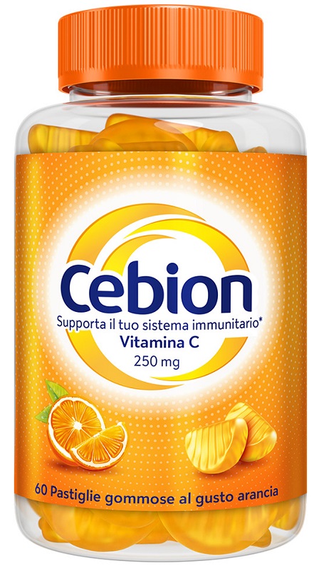 CEBION 60 PASTIGLIE GOMMOSE GUSTO ARANCIA - maxifarmacia.it