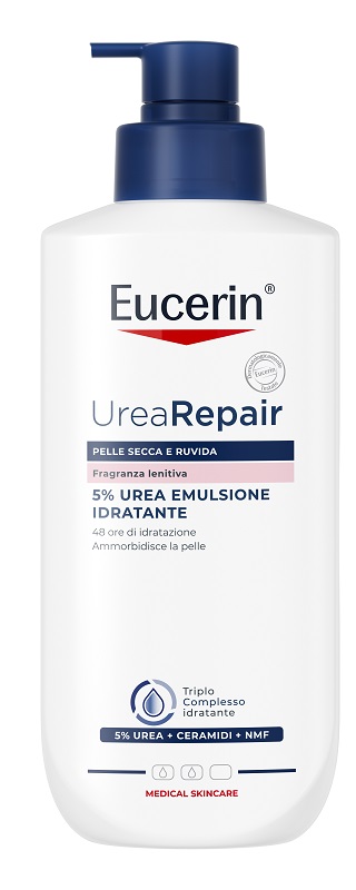 EUCERIN UREAREPAIR 5% UREA EMULSIONE IDRATANTE FRAGRANZA LENITIVA 400 ML - maxifarmacia.it